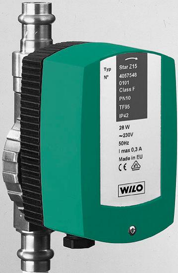 Wilo-Star-Z 15. Циркуляционный насос для систем ГВС